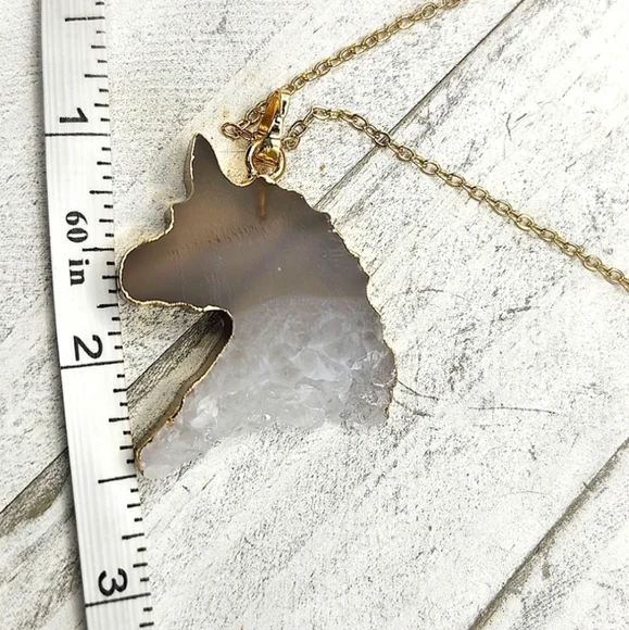 Gold Unicorn Pendant Necklace - Picture 5 of 5